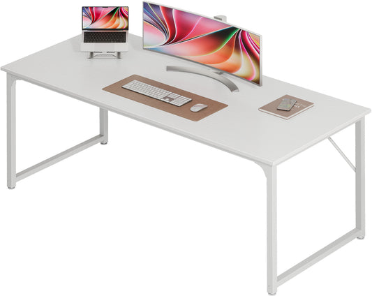 PRAISUN 54 X 24 Inch Computer Desk with Deeper Desktop, Gaming Office Writing Work Desk for Home Office, Study, Bedroom